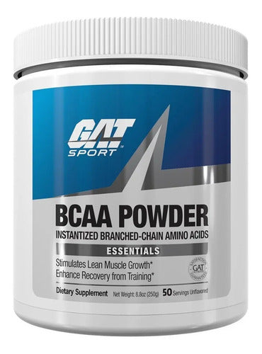 Suplemento En Polvo Gat Sport Bcaa Powder Aminoácidos En Bote De 250g 50 Un Sin Sabor
