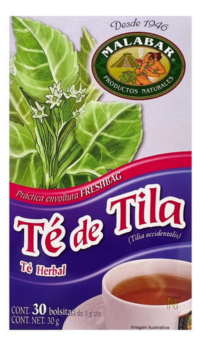 Té De Tila En Bolsitas Malabar 30 Sobres 30g