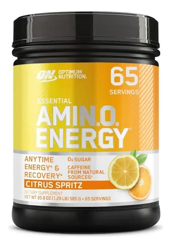 Aminoácidos Optimum Nutrition Amino Energy 65 Porciones 585g Sabor Citrus Spritz