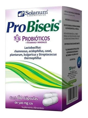Solanum Probiseis Probióticos + Vit. Y Minerales 60 Caps Sin Sabor