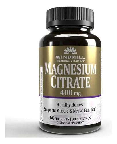 Windmill Magnesium Citrate 400mg 60 Capsulas Sabor Sin Sabor