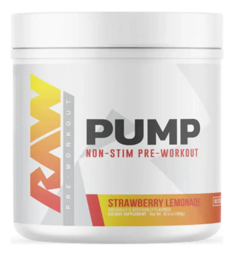 Raw Pump Non Stim Pre Entrenamiento 40 Servicios Sabor Strawberry Lemonade Limonada De Frutilla