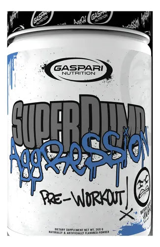 Gaspari Super Pump Aggression 40 Servicios Sabor Blue Razz Berry Berry Angry