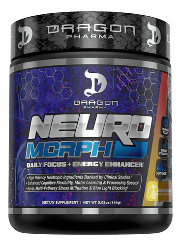 Dragon Pharma Neuromorph 40 Serv Energia Enfoque Anti Estres Sabor Orange Mango