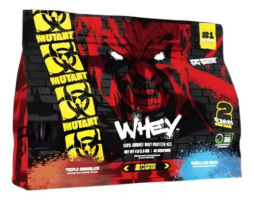 Proteina Mutant Whey Dual 4 Libras 2 Sabores 50 Servicios Sabor Triple Chocolate Y Vainilla Ice Cream