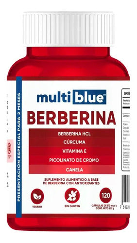 Multiblue Berberina 120 Cap Apoya Glucosa Sabor Neutro