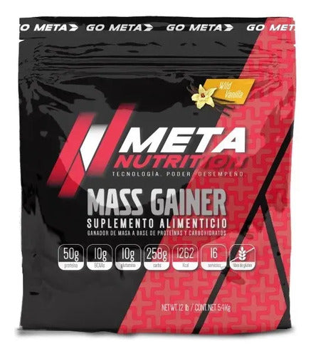 Proteina Meta Nutrition Mass Gainer 12 Lb Sabor Wild Vainilla