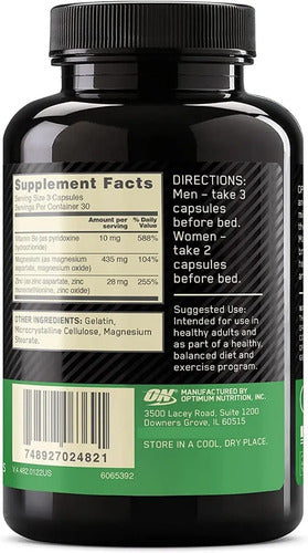 Suplemento En Cápsula Optimum Nutrition Magnesio De Zinc Magnesium Aspartate De 90 Un