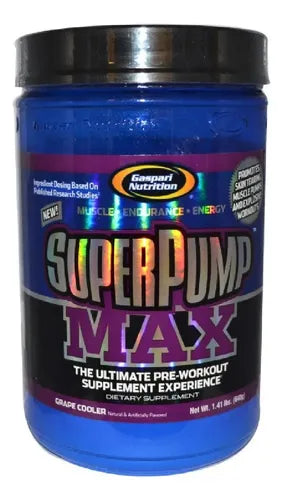 Pre Entreno Gaspari Super Pump Max 40 Servicios Sabor Uva