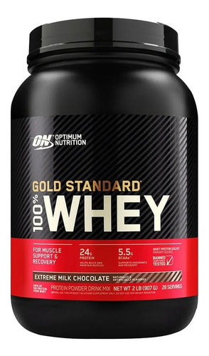Suplemento En Polvo Optimum Nutrition Proteína Proteína De Gold Standard 100% Whey Sabor Extreme Milk Chocolate X 907g