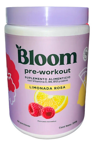 Bloom Pre-workout Limonada Rosa 350g Mezcla De Verduras Y Frutas