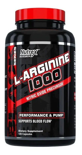 Arginina Nutrex L-arginine 1000 120 Cápsulas Oxido Nitrico Sin Sabor