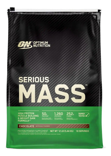 Suplemento En Polvo Optimum Nutrition Carbohidratos De Serious Mass Sabor Chocolate X 5.44kg