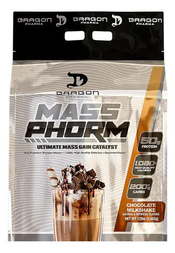 Dragon Proteina Massphorm Gainer Ganador De Peso 12 Lbs Sabor Chocolate Milkshake Batido De Chocolate