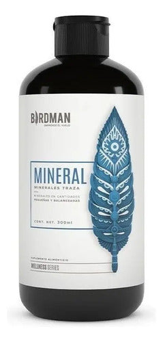 Birdman Minerales Traza | Magnesio, Cloruro Y Sulfato | Hidratación Efectiva | Sin Conservadores | 300ml Sin Sabor