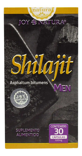 Shilajit Men Cápsulas Joy Natura Deportivo Nutricional Sin Lactosa Sin Sabor