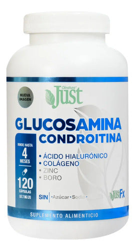 Olnatura Just Justfx Suplemento Glucosamina Condroitina Colágeno 120 Cápsulas Sin Sabor