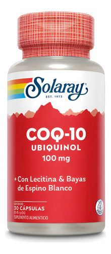 Solaray Coq-10 Ubiquinol 100mg 30 Cápsulas Sabor Sin Sabor Sin Sabor