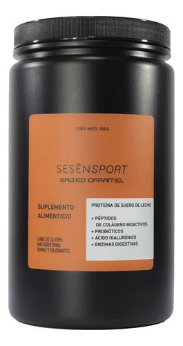 Sesen Sport Proteína De Suero De Leche Con Colágeno 750g Sabor Caramelo Salado