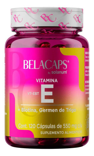 Solanum Vitamina E + Biotina, Germen De Trigo 120 Caps Sin Sabor