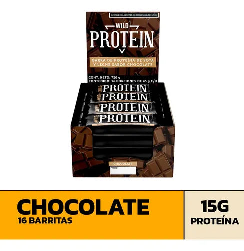 Barritas De Proteína Wild Foods Sabor Chocolate 16 Unidades