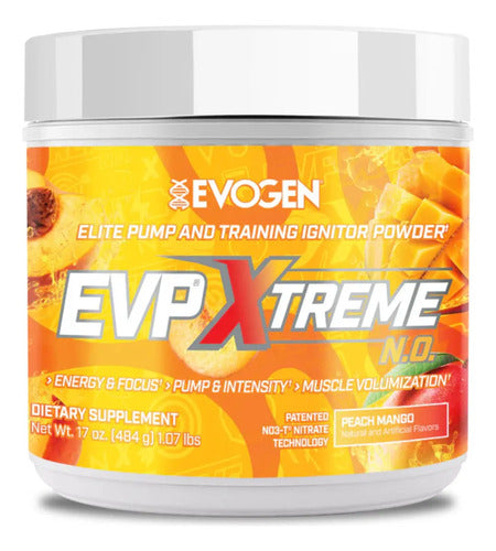 Pre Entreno Evogen Evp Xtreme 40 Servicios Sabor Peach Mango