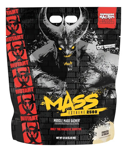 Gainer Mutant Mass Xxxtreme 2500 12 Lbs Ganador De Peso Sabor Cookies And Cream Deportivo Polvo