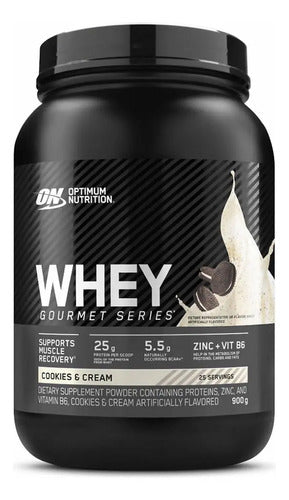 Whey Gourmet Series 25 Serv Optimum Nutrition Sabor Cookies And Cream