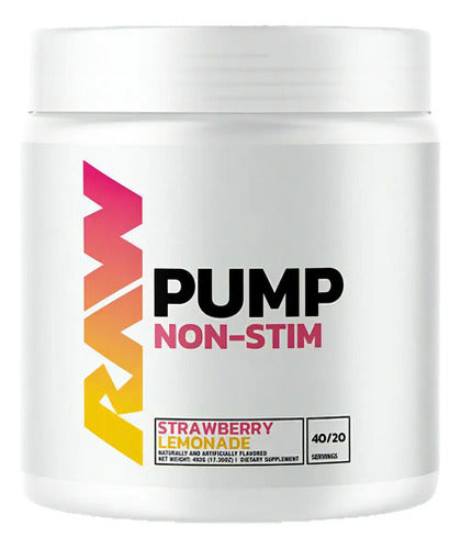Raw Pump Non Stim Pre Entrenamiento 40 Servicios Sabor Raspberry Lemonade