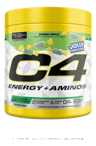 Cellucor C4 Energy + Aminos 30 Servicios 255gr. Sabor Green Apple Jolly Rancher