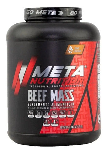 Proteina Beef Mass Meta Nutrition Ganador Res 6 Libras Sabor Power Chocolate