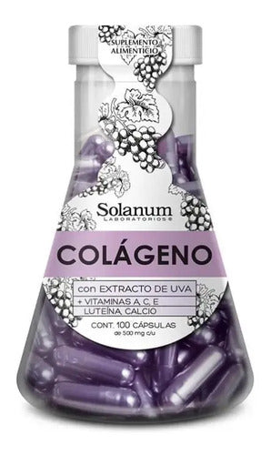 Solanum Colágeno Con Extracto De Uva Y Vit. 100 Cápsulas Sin Sabor