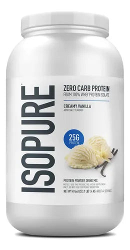 Suplemento En Polvo Isopure Zero Carb Proteína Isolate Sabor Creamy Vanilla En Bote De 1.36kg 44 Serv
