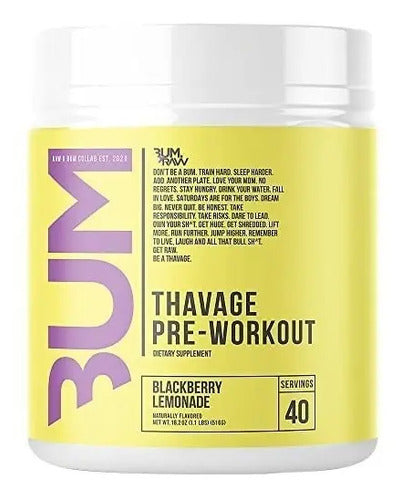Cbum Thavage Pre-entrenamiento 40 Porciones Sabor Limonada De Mora