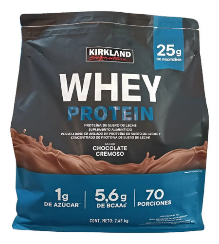 2.45 Kg Proteina Suero Leche Whey Kirkland Chocolate Cremoso