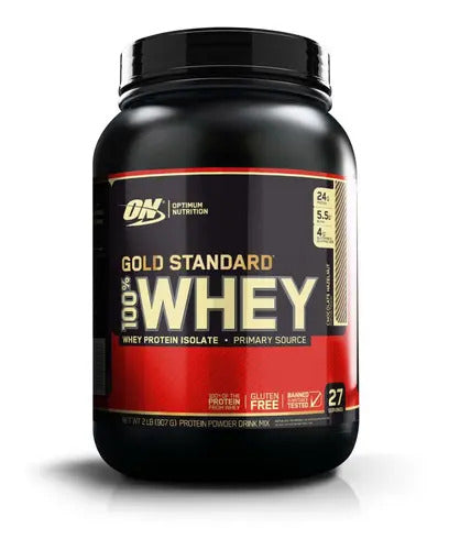 ¡whey Protein Gold Standard Optimum, 907 G, Sabor Gourmet! ¡sabor A Chocolate Y Avel Chocolate Y Avellanas