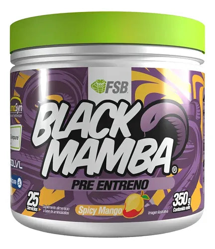 Suplemento En Polvo Fsb Oxid'o Oxido Pre Entreno De Black Mamba Sabor Spicy Mango De 25 Un Mango Picante