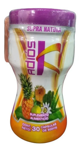 Adiós K Capsulas Supra Natura Control De Peso Y Medidas Sabor Sin Sabor
