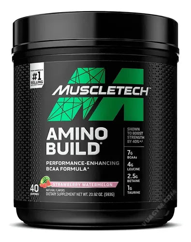 Aminoácidos Muscletech Bcaa En Polvo Para 40 Porciones Sabor Strawberry Watermelon