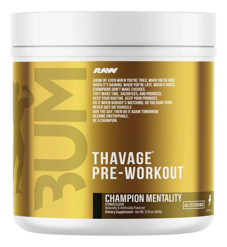 Raw Nutrition Cbum Thavage 40/20 Servicios 600 Gr Sabor Champion Mentality