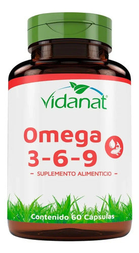 Omega 3, 6 Y 9 60 Cápsulas Vidanat Suplemento Sabor Sin Sabor
