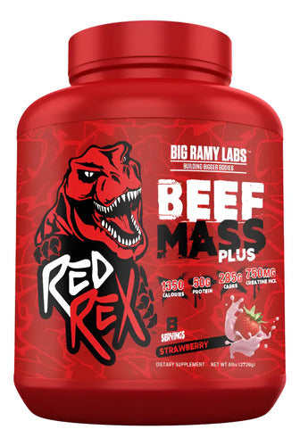 Proteina Red Rex Beef Big Mass Plus 6 Lbs Big Ramy Labs Sabor Fresa