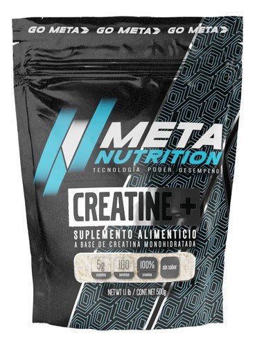 Creatina Meta Nutrition Monohidratada 500 Gr 100 Servicios Sin Sabor