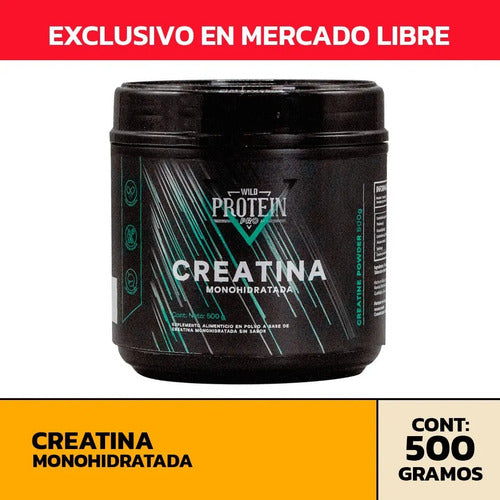Creatina Monohidratada Micronizada Sin Sabor 500g Wild Protein Pro