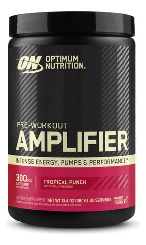 Optimum Nutrition Pre Workout Amplifier 380gr 20serv Sabor Tropical Punch Ponche Tropical