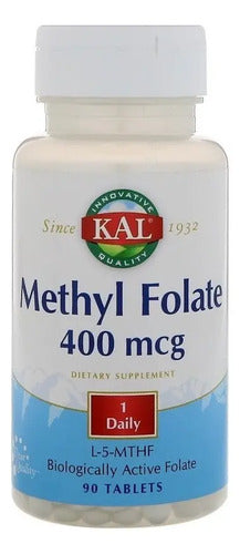 Metilfolato Kal 400 Mcg - 90 Tabletas Sin Sabor