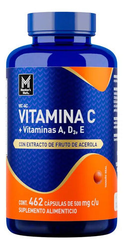 Vitamina C + A + D3 + E Members Mark 462 Cápsulas De 500 Mg Sabor Sin Sabor
