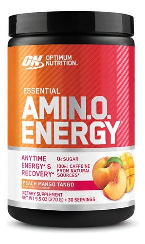 Suplemento Optimum Nutrition Amino Energy Polvo 300g Pote Sabor Peach Magno Tango