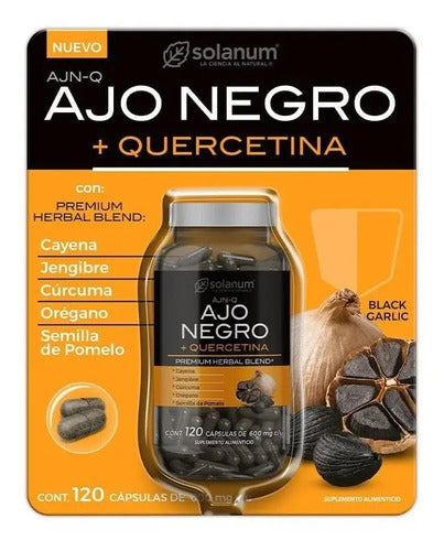 Solanum Ajo Negro + Quercetina 120 Caps 600mg C/u Sin Sabor