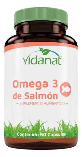 Omega 3 De Salmon 60 Cápsulas Vidanat Sabor Sin Sabor